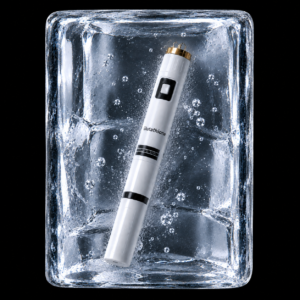 Home glutathione pen encased in ice
